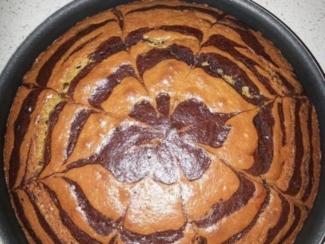 Marbré de Mr Felder avec la technique du zébra cake