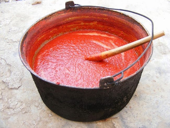 Sauce tomate, passata aux tomates fraîches, parfumé aux anchois et à l'origan