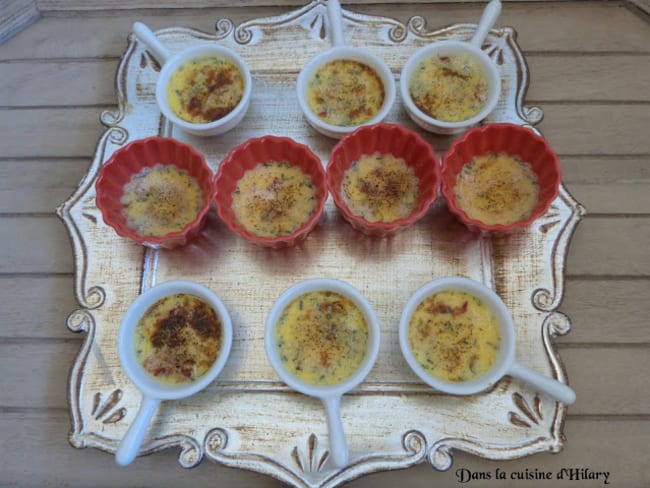 Crème brûlée aux tomates séchées et basilic