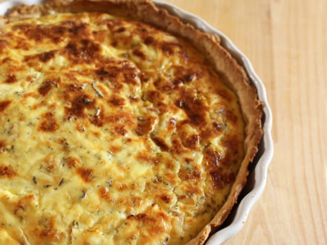 Tarte ou quiche au serrano et fromage frais