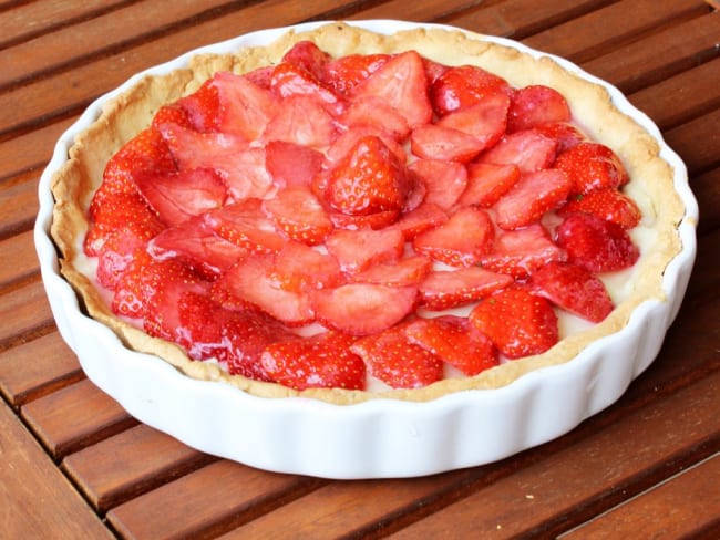 Tarte sucrée aux fraises