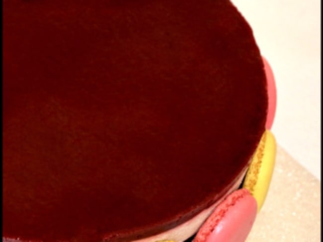 Entremet verveine framboise