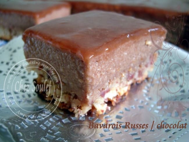 bavarois base dacquoise et mousse au chocolat