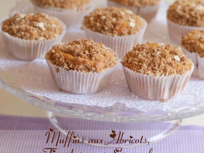 muffins abricots framboises et streusel