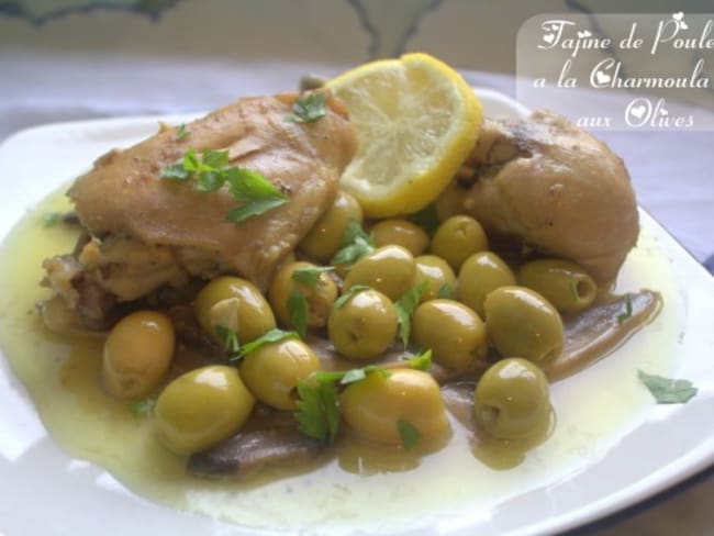 tajine de poulet a la chermoula et aux olives