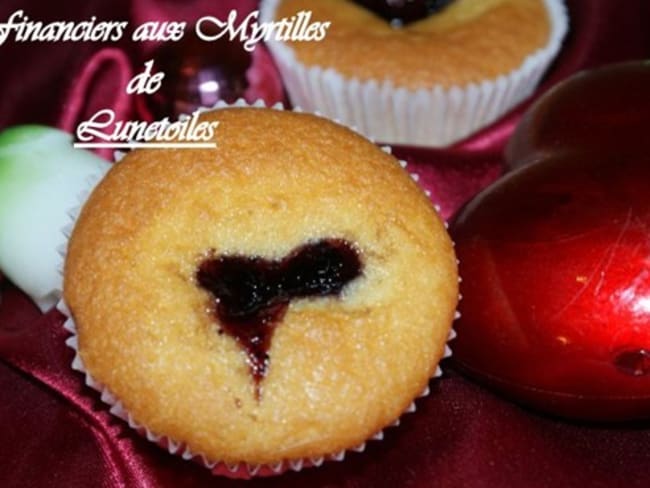 Financiers coeur aux Myrtilles