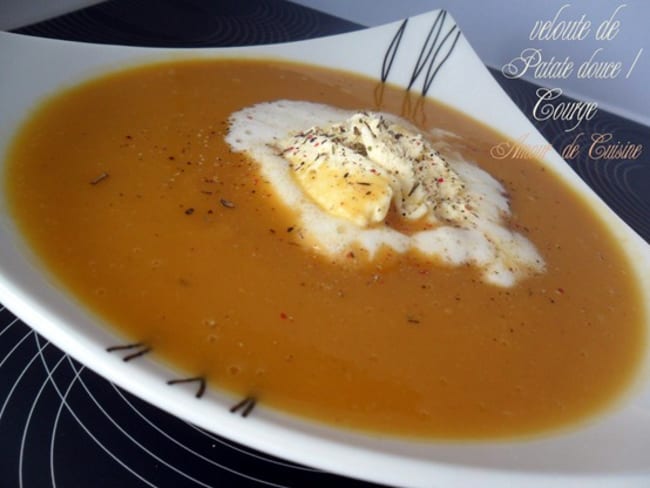 veloute a la patate douce et courge