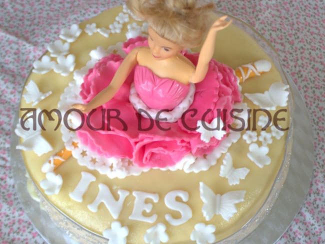 ballerine, gateau d'anniversaire pour fille