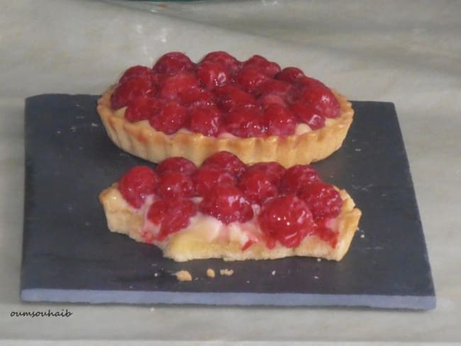 Tartelettes aux framboises aux deux crèmes mieux que chez le pâtissier