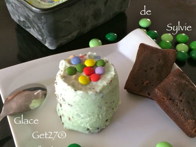 Glace Get 27, chocolat et m&m's menthe-chocolat