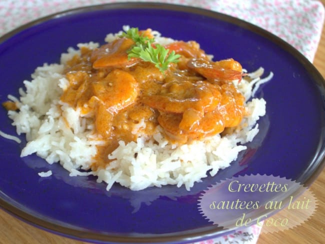 crevettes sautées au lait de coco