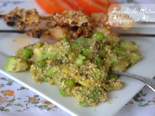 salade de quinoa asperge et avocat