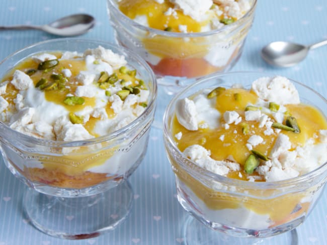 Trifle aux pêches