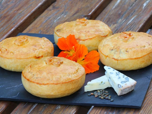 Tourte aux lentilles et lardons à la fourme d’Ambert