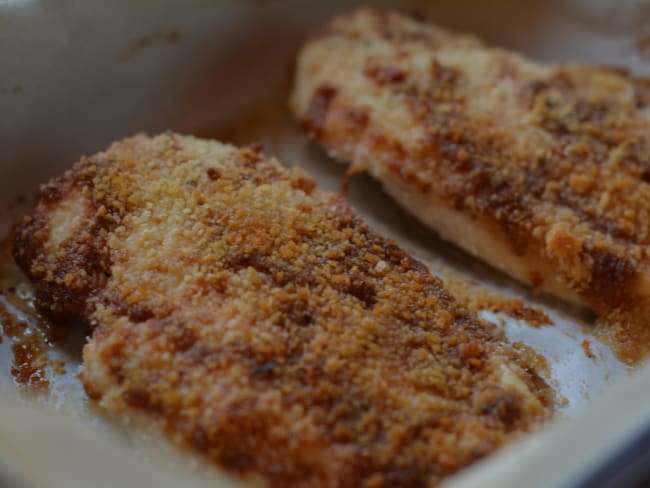 Escalopes de poulet croustillantes au parmesan