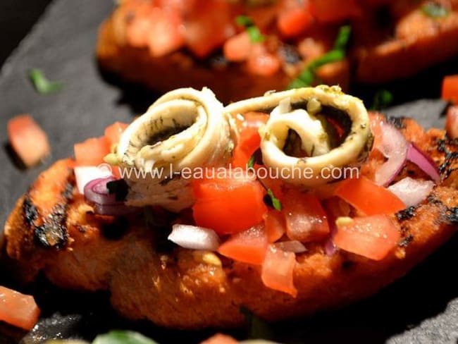 Pan con Tomate aux Anchois Marinés