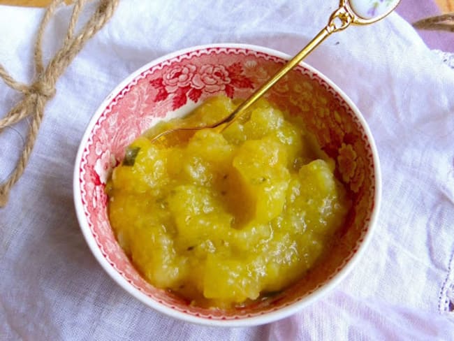 Compote de pommes et courgettes