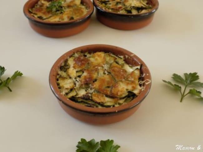 Gratin de courgettes à la crème et à l’ail