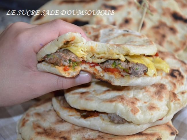 Pain chapati Tunisien farci