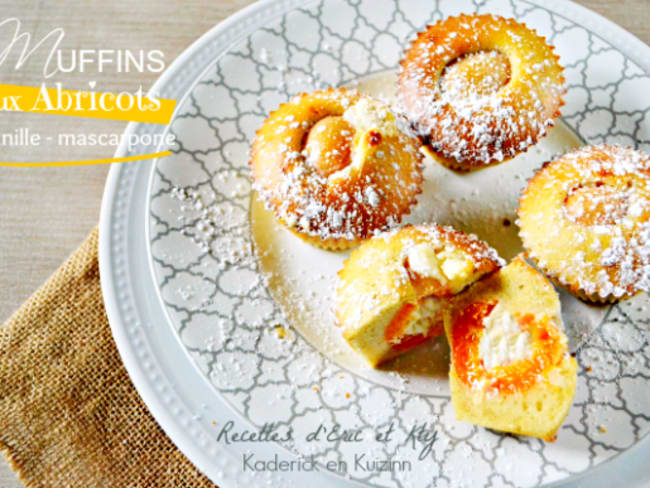 Muffins abricots au coeur de vanille et mascarpone