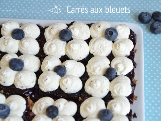 Carrés aux bleuets comme au Québec