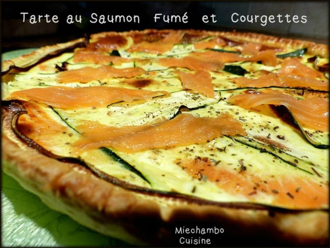 Tarte au saumon fumé et courgettes