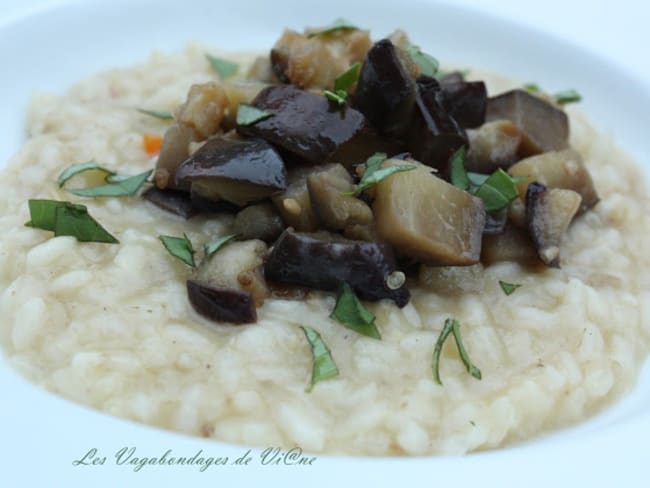 Risotto à l'aubergine