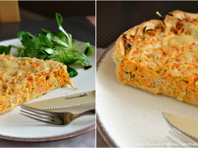 Quiche de carottes au thon