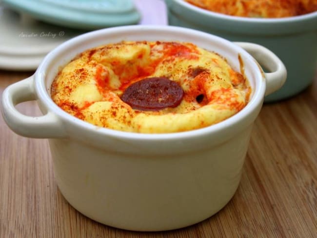 Flan aux poivrons et chorizo