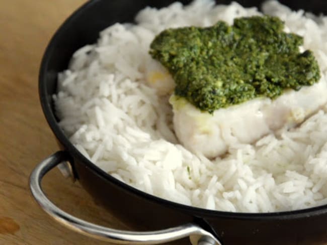 Poisson blanc, croûte au Persil et au Parmesan