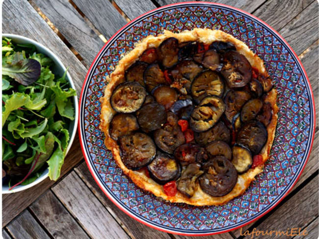 Tatin d'aubergines et tomates cerises au miel