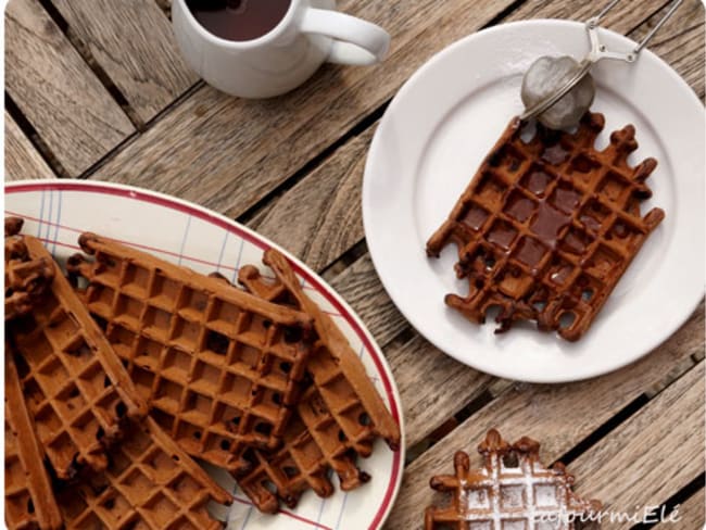 Gaufres tout choco pour le goûter