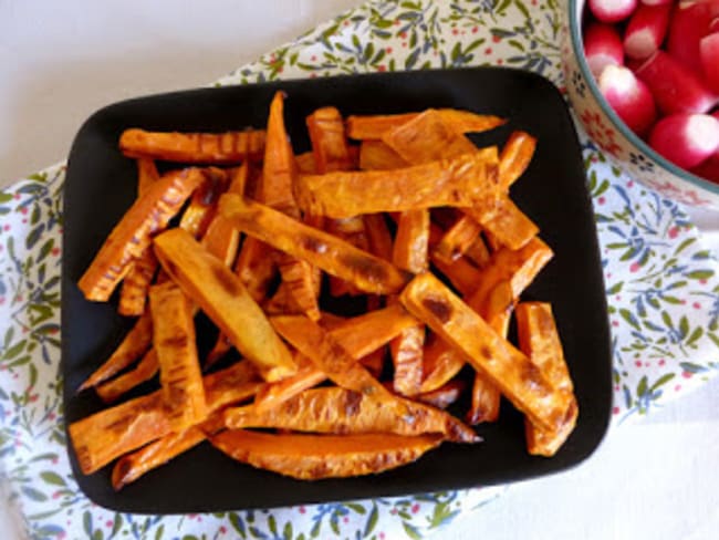 Frites de patates douces au four