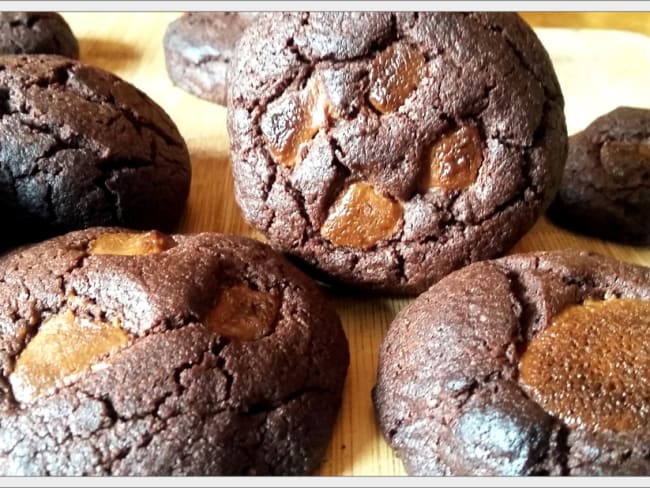 Cookies tout chocolat et caramel