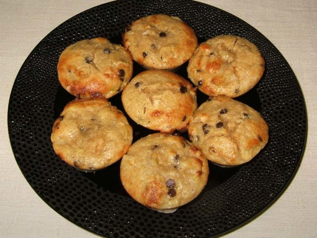 Minis muffins poire et pépites de chocolat