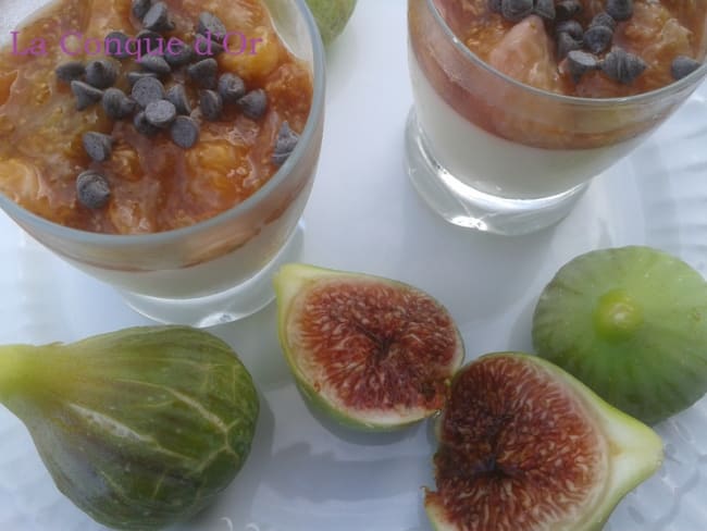 Panna cotta au coulis de figues