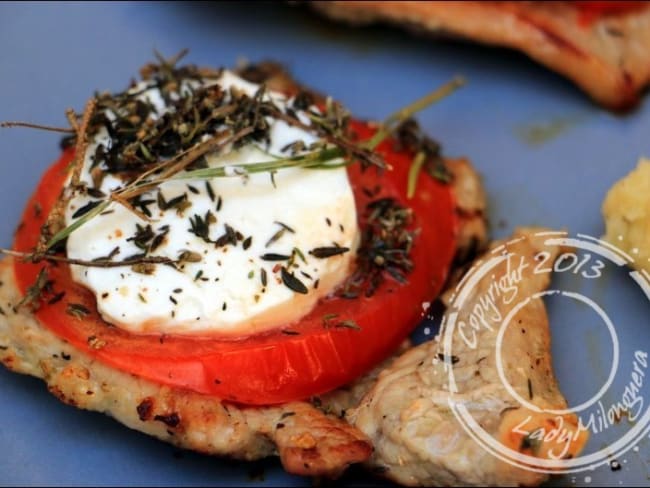 Escalope de veau au chèvre