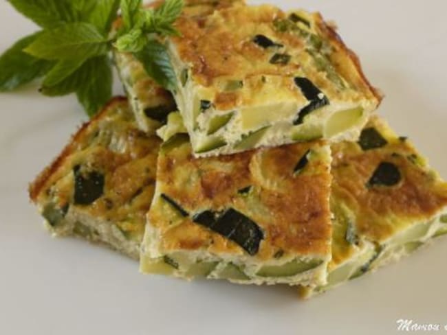 Tortilla de courgettes à la menthe