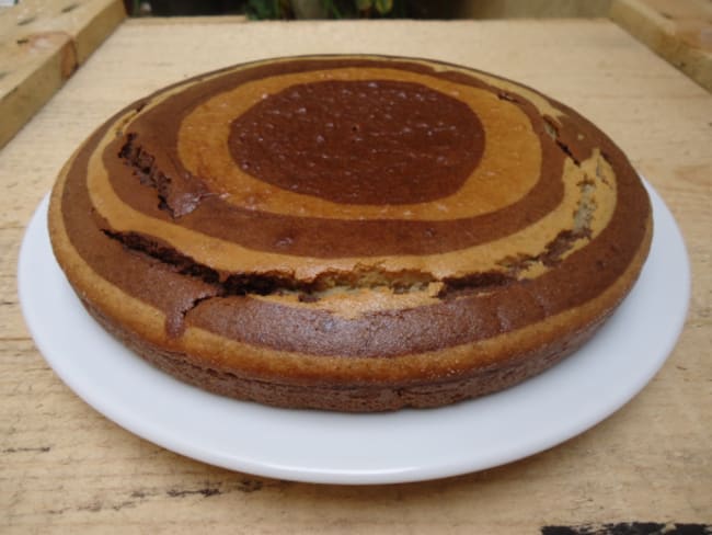 Gâteau yaourt vanille et chocolat