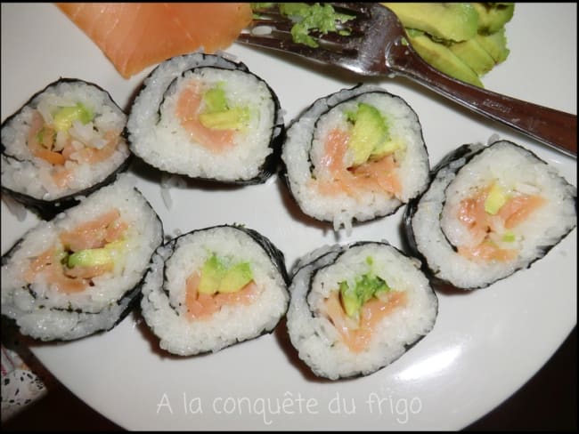 Makis au saumon et à l'avocat