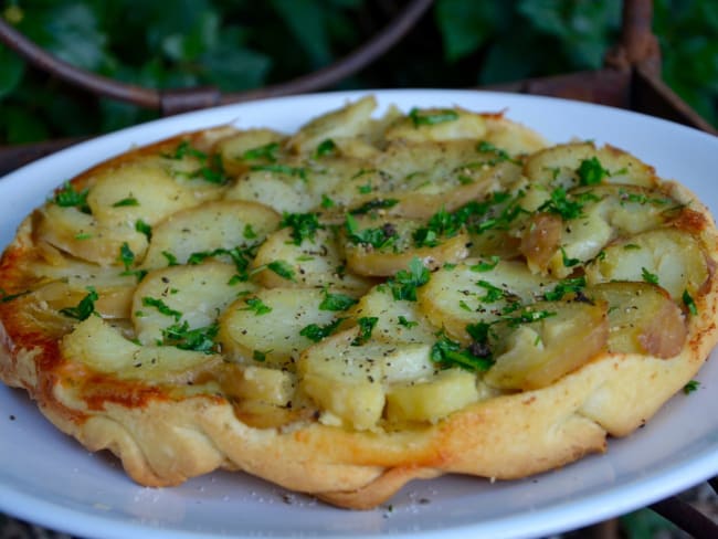 Tatin de pommes de terre au fromage de brebis