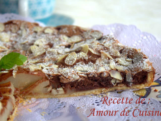 tarte poires et chocolat