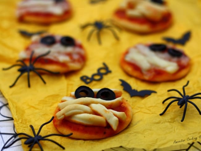 Mini-pizzas momies pour Halloween