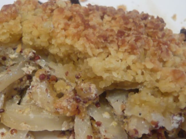 Crumble de fenouil à la moutarde à l’ancienne