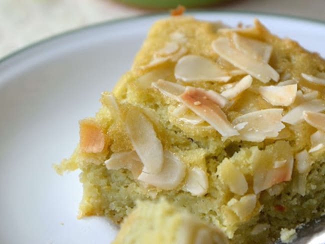 Fondant aux amandes et à la pâte sucrée de pois cassés