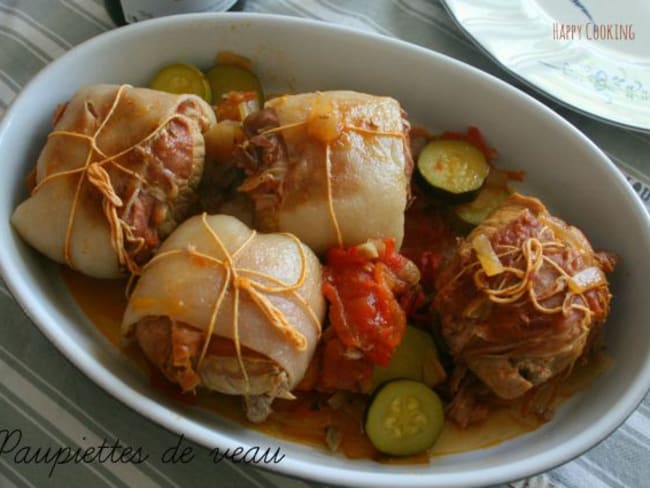 Paupiettes de veau à la tomate