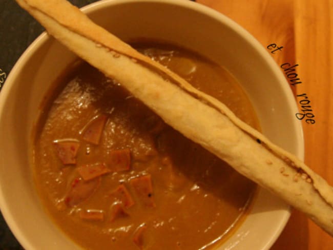 Velouté de carottes et chou rouge