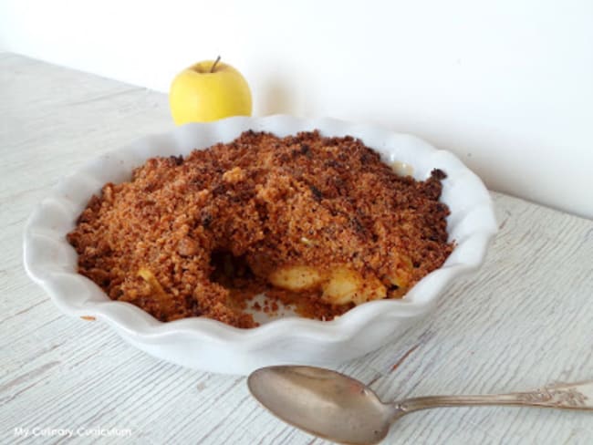 Crumble de pommes au pain d'épices