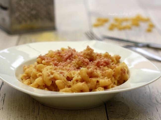 Risotto de coquillettes au jambon et fromage