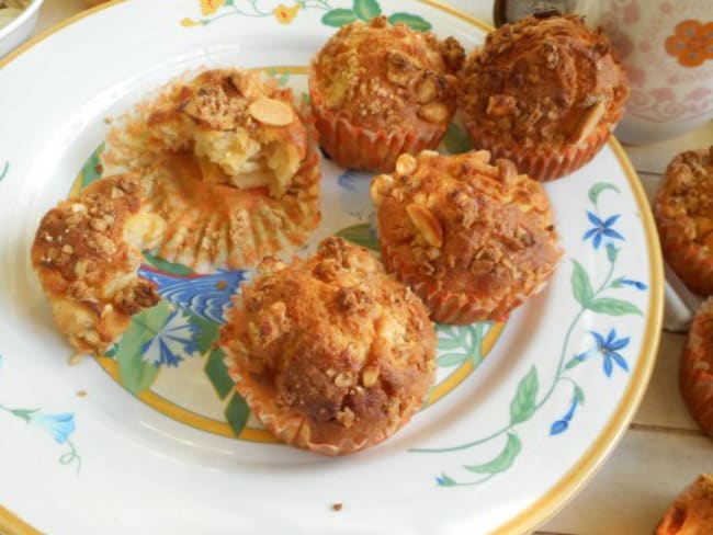 Muffins pommes poire noisettes